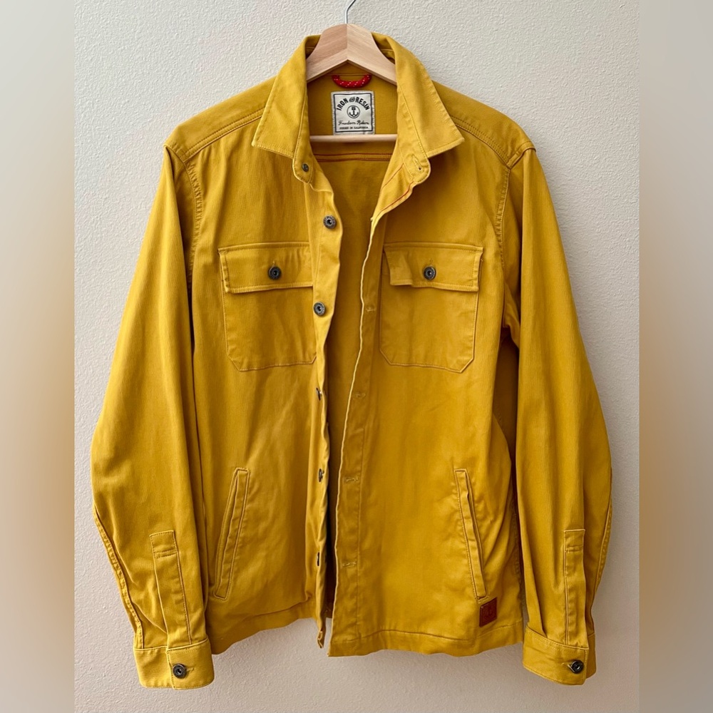 Iron & Resin Freedom Riders Mustard Yellow Corduroy Jacket Size Medium